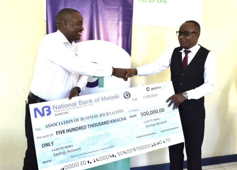 Gazette Media gives K0.5 million to Business Journalists